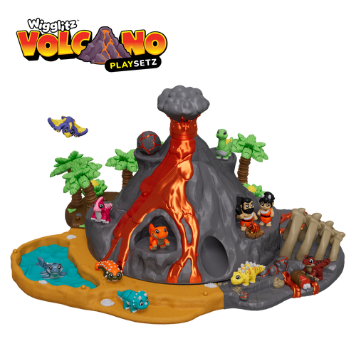 Wigglitz Volcano Playsetz dino volcano island playset