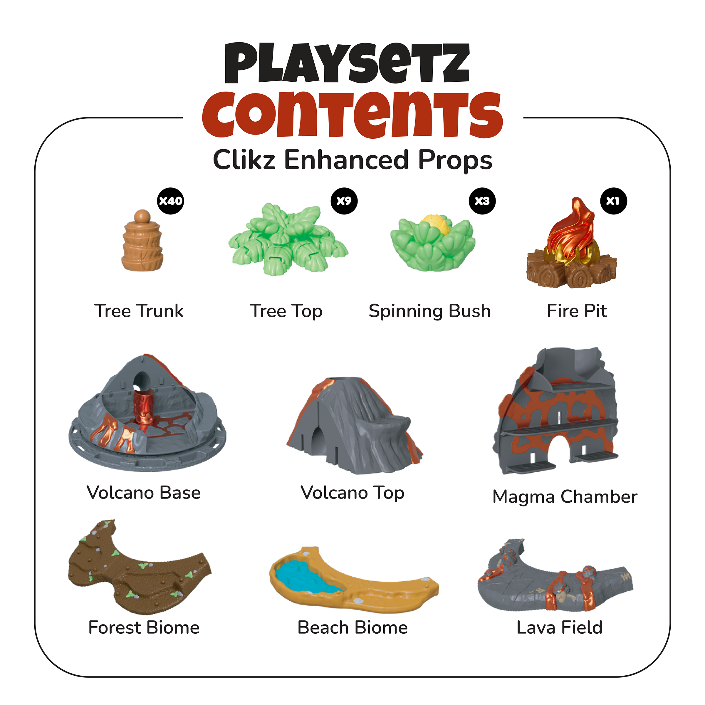 Wigglitz Volcano Playsetz – Dino Volcano Playset with 12 Collectible ...